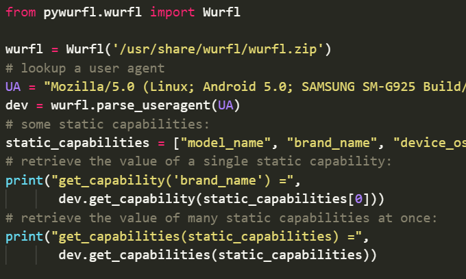 Python WURFL example